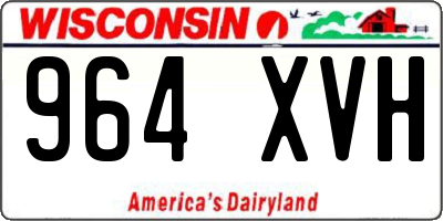 WI license plate 964XVH