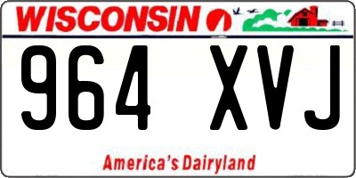 WI license plate 964XVJ