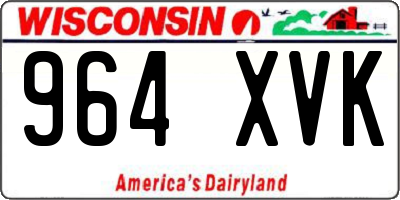 WI license plate 964XVK