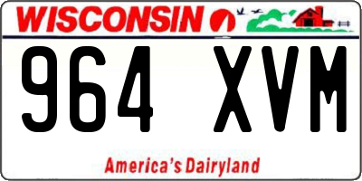 WI license plate 964XVM