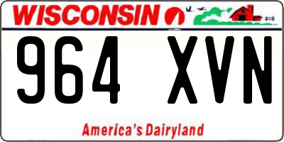 WI license plate 964XVN