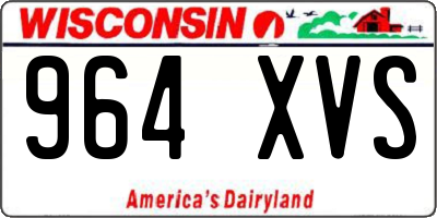 WI license plate 964XVS