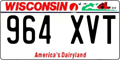 WI license plate 964XVT