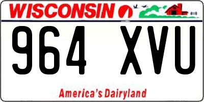 WI license plate 964XVU