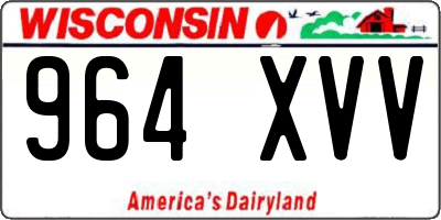 WI license plate 964XVV