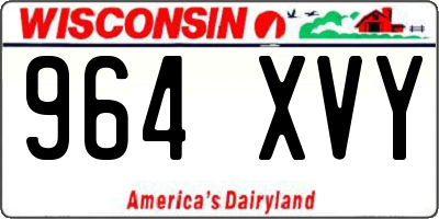 WI license plate 964XVY