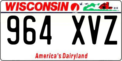 WI license plate 964XVZ