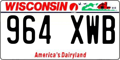 WI license plate 964XWB