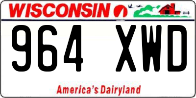 WI license plate 964XWD
