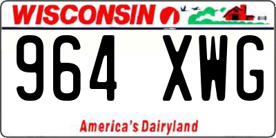 WI license plate 964XWG
