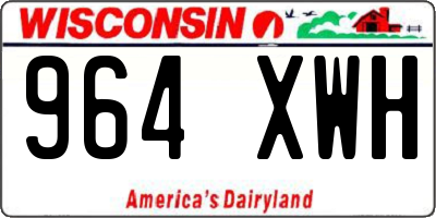 WI license plate 964XWH