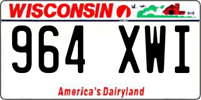 WI license plate 964XWI