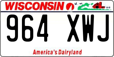 WI license plate 964XWJ