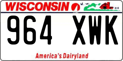 WI license plate 964XWK