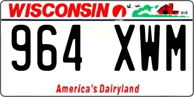 WI license plate 964XWM
