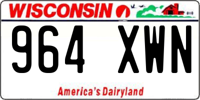 WI license plate 964XWN