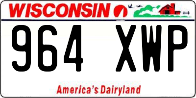 WI license plate 964XWP