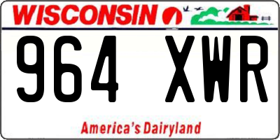 WI license plate 964XWR