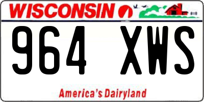 WI license plate 964XWS
