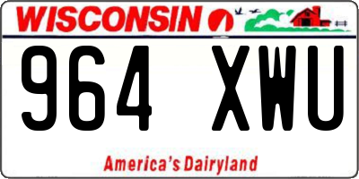 WI license plate 964XWU