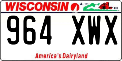 WI license plate 964XWX