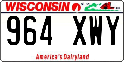 WI license plate 964XWY