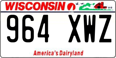 WI license plate 964XWZ