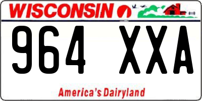 WI license plate 964XXA