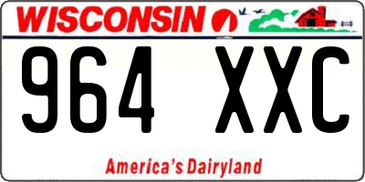 WI license plate 964XXC