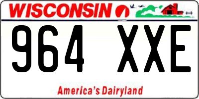 WI license plate 964XXE