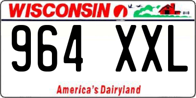 WI license plate 964XXL