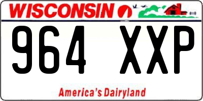 WI license plate 964XXP