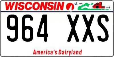 WI license plate 964XXS