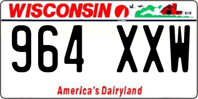 WI license plate 964XXW