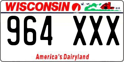 WI license plate 964XXX