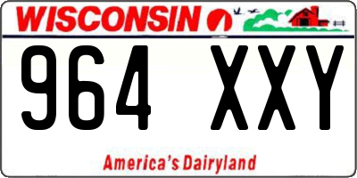 WI license plate 964XXY