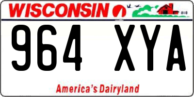 WI license plate 964XYA