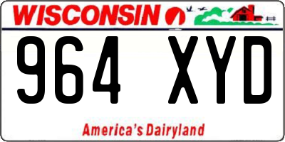 WI license plate 964XYD