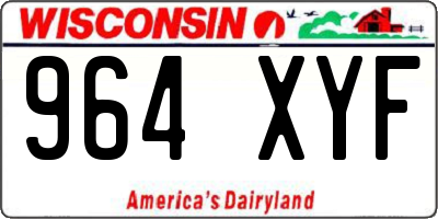 WI license plate 964XYF