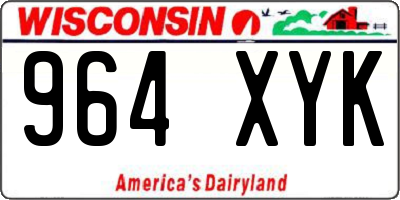 WI license plate 964XYK