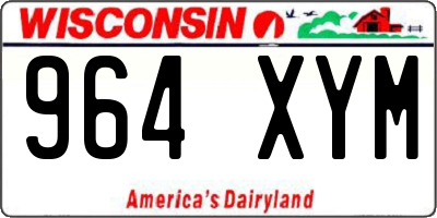 WI license plate 964XYM