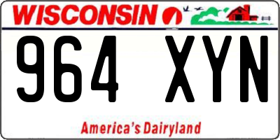 WI license plate 964XYN