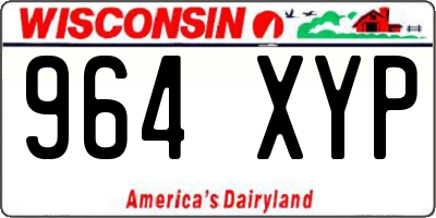 WI license plate 964XYP