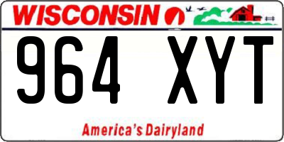 WI license plate 964XYT