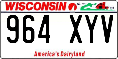 WI license plate 964XYV