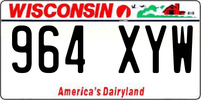 WI license plate 964XYW