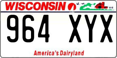 WI license plate 964XYX