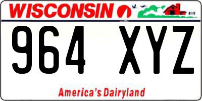 WI license plate 964XYZ