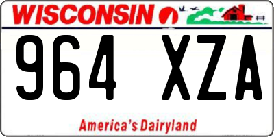 WI license plate 964XZA