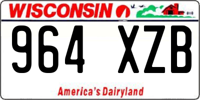 WI license plate 964XZB